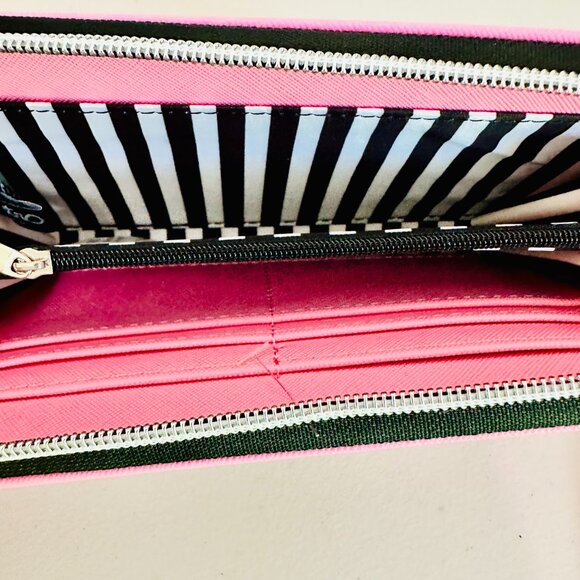 MARC TETRO FAUX LEATHER SHIH TZU DOG PUPPY PINK ZIP-AROUND LONG WALLET - Picture 7 of 9